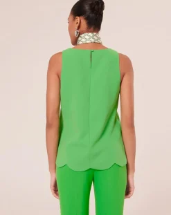 Tara Jarmon Tops Et Blouses|Top en crêpe vert