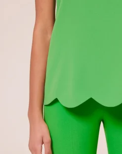 Tara Jarmon Tops Et Blouses|Top en crêpe vert