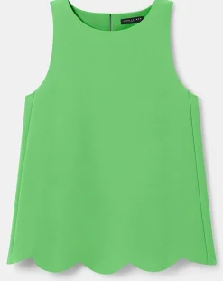 Tara Jarmon Tops Et Blouses|Top en crêpe vert