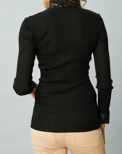 Mare Tops Et Blouses|Top en Laine mélangée noir