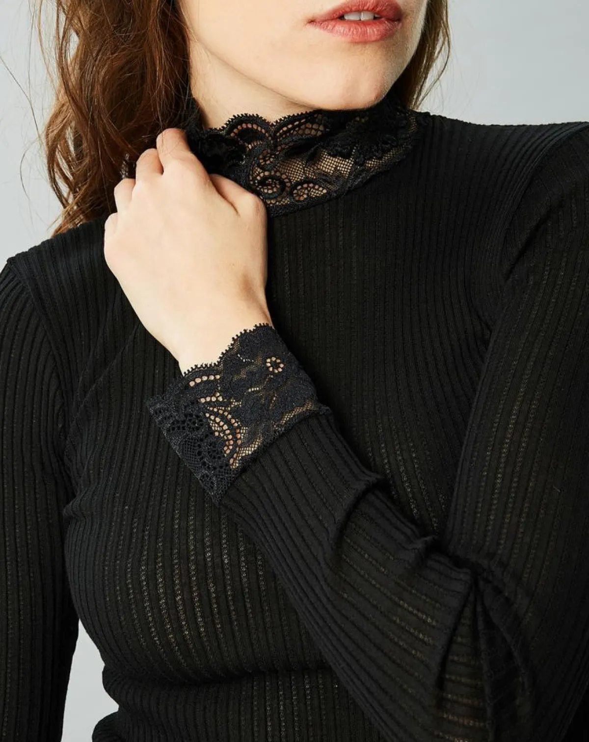 Mare Tops Et Blouses|Top en Laine mélangée noir