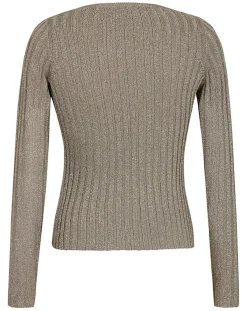Manoush Tops Et Blouses|Top en maille Côte Lurex argenté