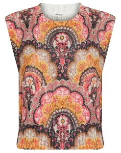 Manoush Tops Et Blouses|Top en maille Fall Torsade imprimé rose/multicolore