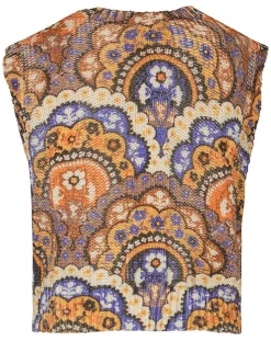 Manoush Tops Et Blouses|Top en maille Fall Torsade imprimé violet/multicolore