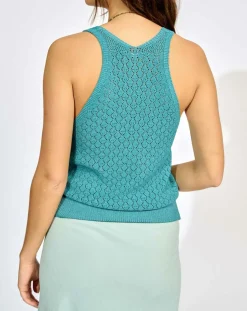 Lauren Vidal Tops Et Blouses|Top en Maille Teva paon