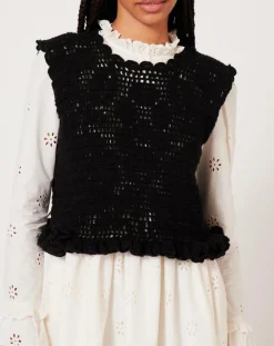 Manoush Tops Et Blouses|Top en maille Twiggy noir