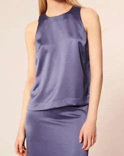 Tara Jarmon Tops Et Blouses|Top en Satin Telly bleu