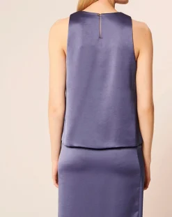 Tara Jarmon Tops Et Blouses|Top en Satin Telly bleu