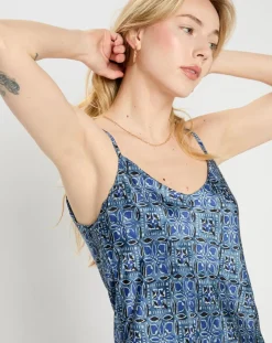 Lauren Vidal Tops Et Blouses|Top en Soie mélangée Naxos bleu