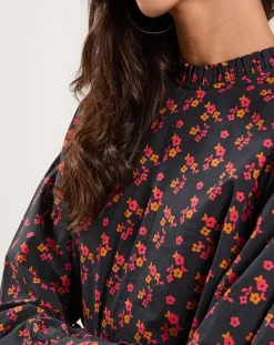 Manoush Tops Et Blouses|Top Fall Winter Mix imprimée rose/noir