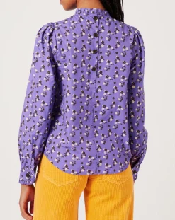 Manoush Tops Et Blouses|Top Fall Winter Mix imprimé violet