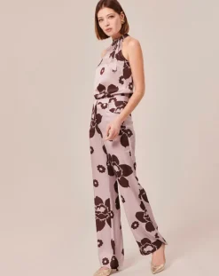 Tara Jarmon Tops Et Blouses|Top imprimé fleuri en satin parme