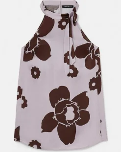 Tara Jarmon Tops Et Blouses|Top imprimé fleuri en satin parme