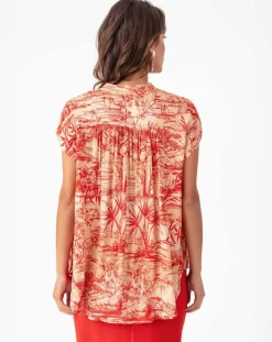 Bleu Blanc Rouge Tops Et Blouses|Top Isabella rouge