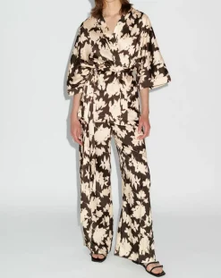 Zapa Tops Et Blouses|Top Kimono fluide Vieran chocolat