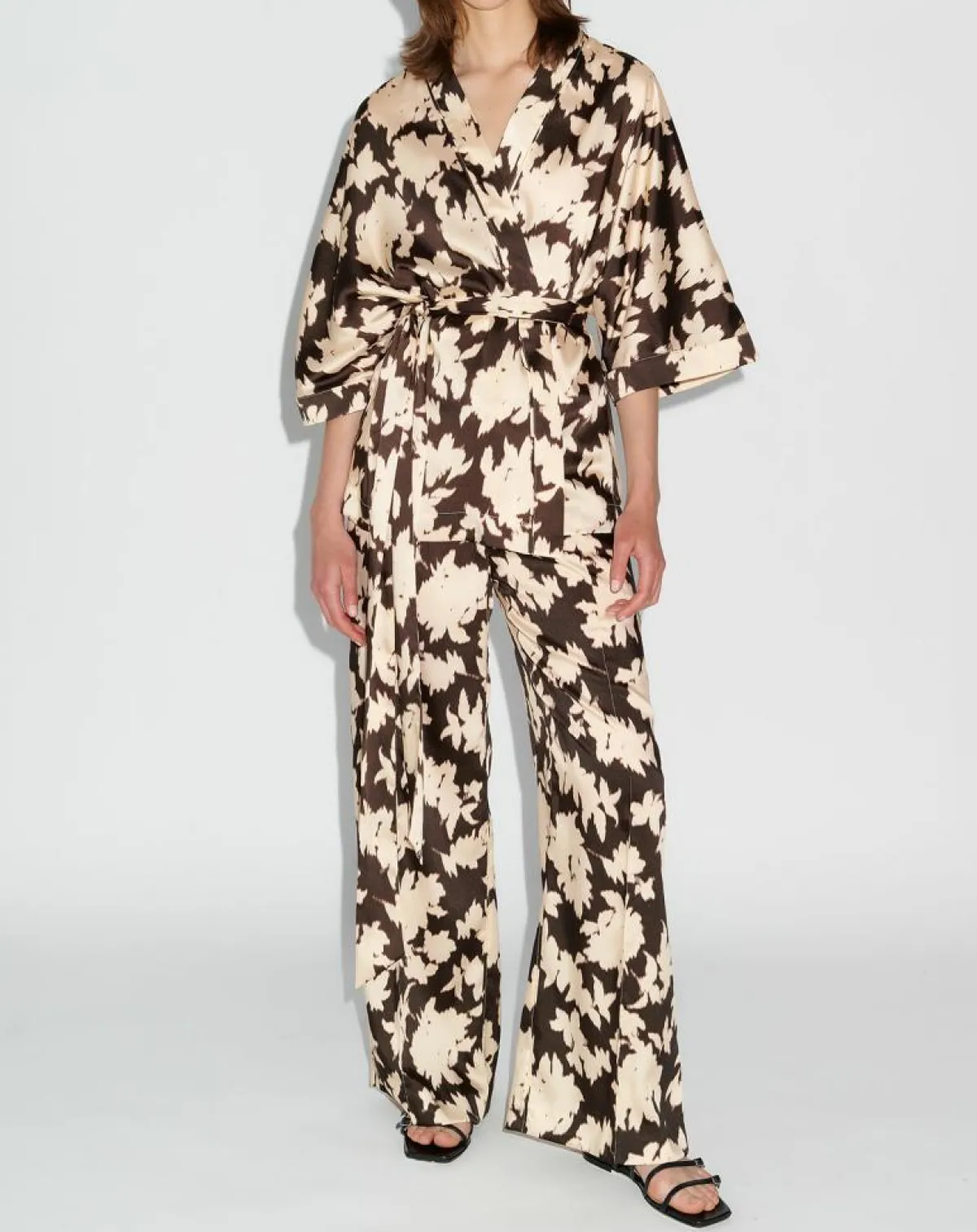 Zapa Tops Et Blouses|Top Kimono fluide Vieran chocolat