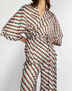 Zapa Tops Et Blouses|Top Kimono fluide Vieran imprimé multicolore