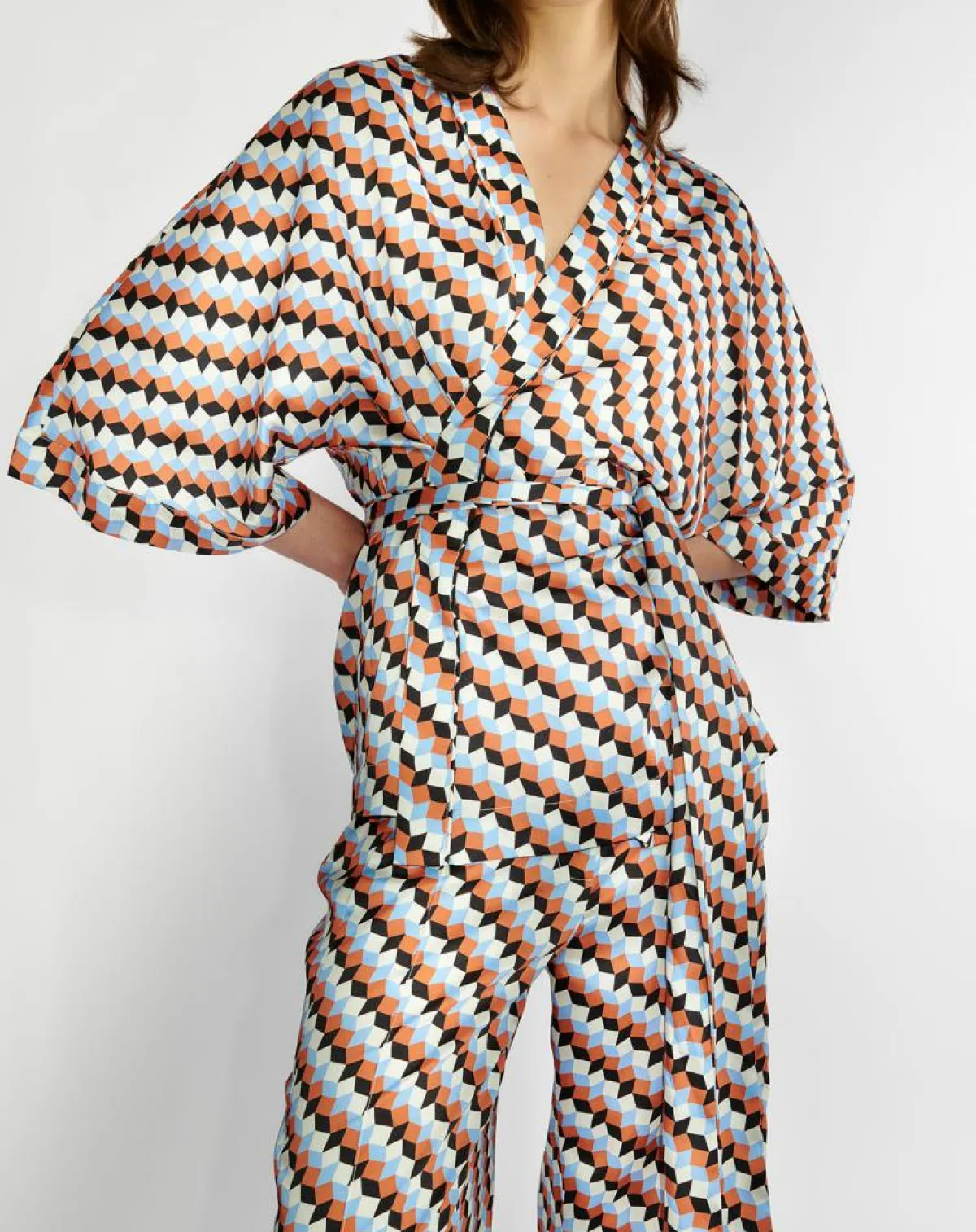 Zapa Tops Et Blouses|Top Kimono fluide Vieran imprimé multicolore