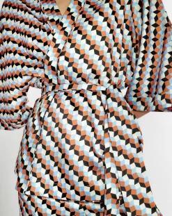 Zapa Tops Et Blouses|Top Kimono fluide Vieran imprimé multicolore