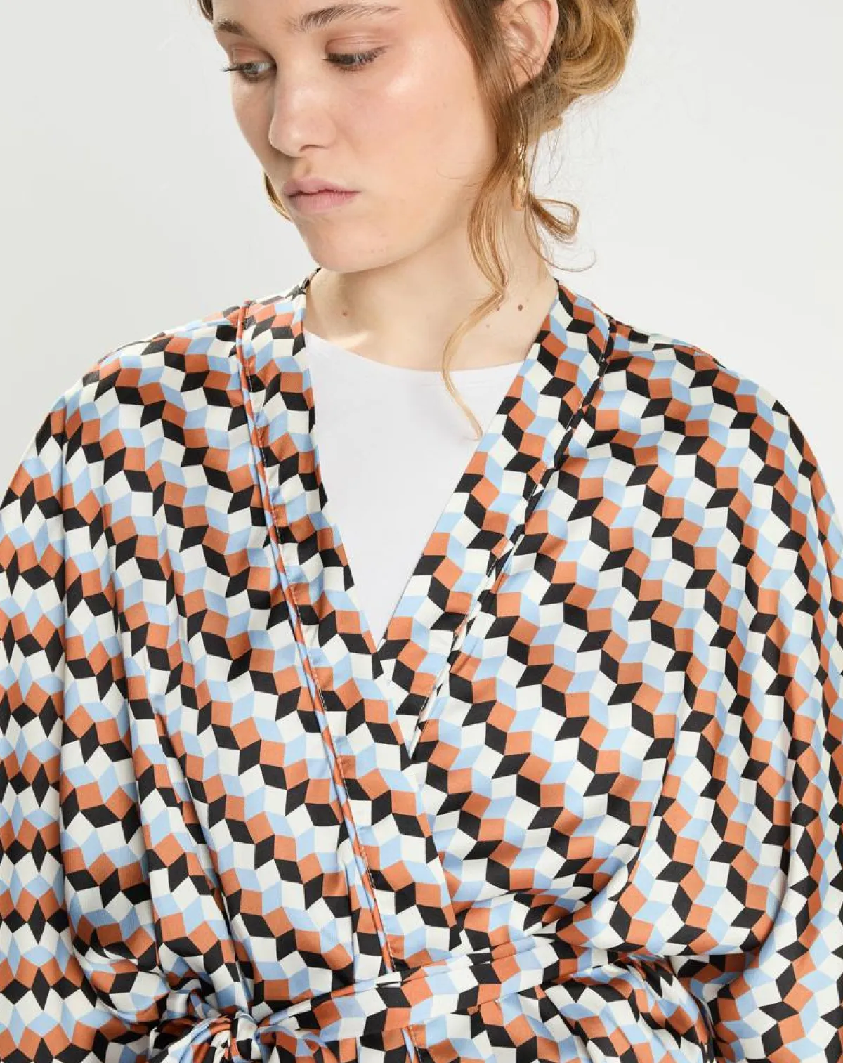 Zapa Tops Et Blouses|Top Kimono fluide Vieran imprimé multicolore