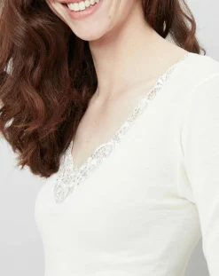 Mare Tops Et Blouses|Top Laine et Soie ivoire