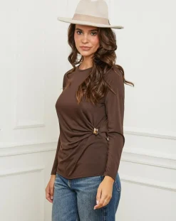 L'Armoire de Suzette Pulls|Top Lena choco