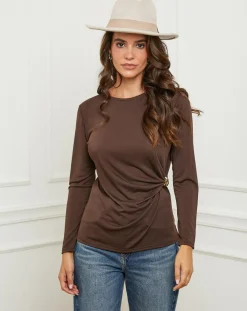 L'Armoire de Suzette Pulls|Top Lena choco