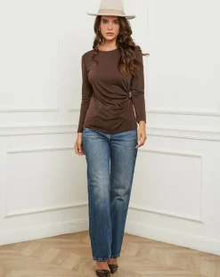 L'Armoire de Suzette Pulls|Top Lena choco