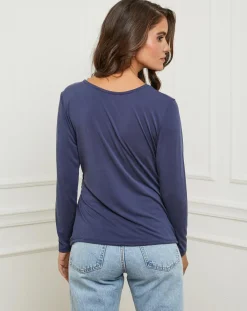 L'Armoire de Suzette Pulls|Top Lena marine