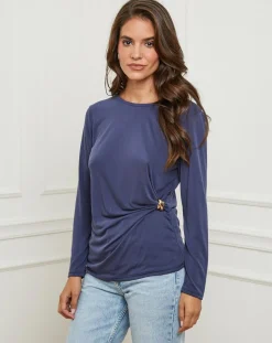 L'Armoire de Suzette Pulls|Top Lena marine
