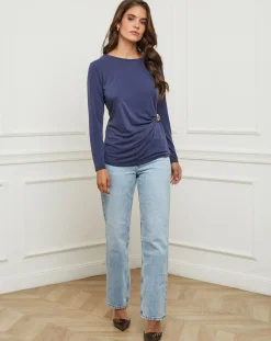 L'Armoire de Suzette Pulls|Top Lena marine