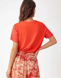 Bleu Blanc Rouge Tops Et Blouses|Top Madeline terre de sienne