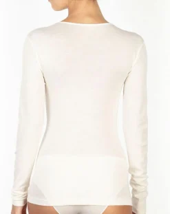 Mare Tops Et Blouses|Top manches longues Laine et Soie ivoire
