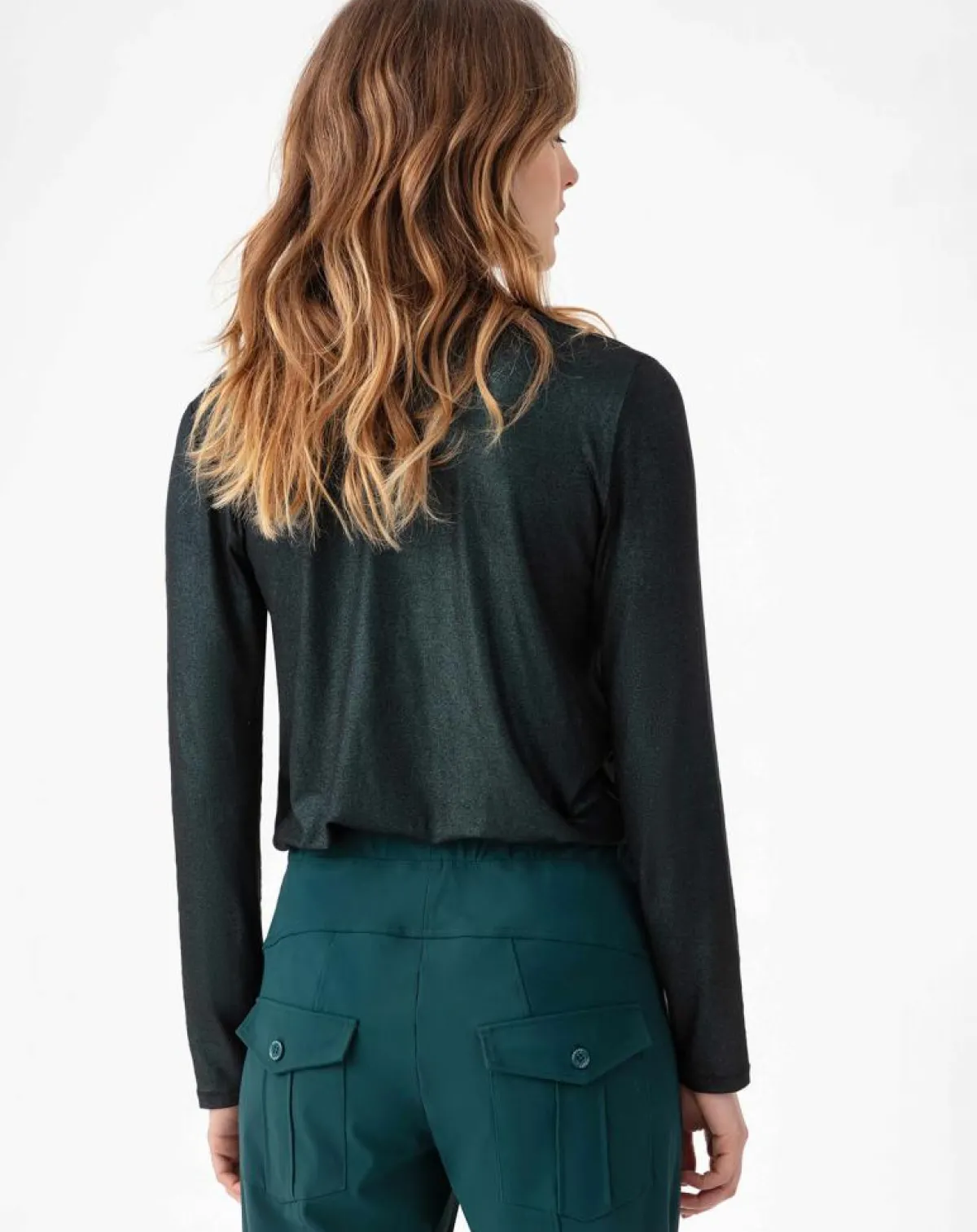 Indies Tops Et Blouses|Top Manches Longues Stella irise emeraude