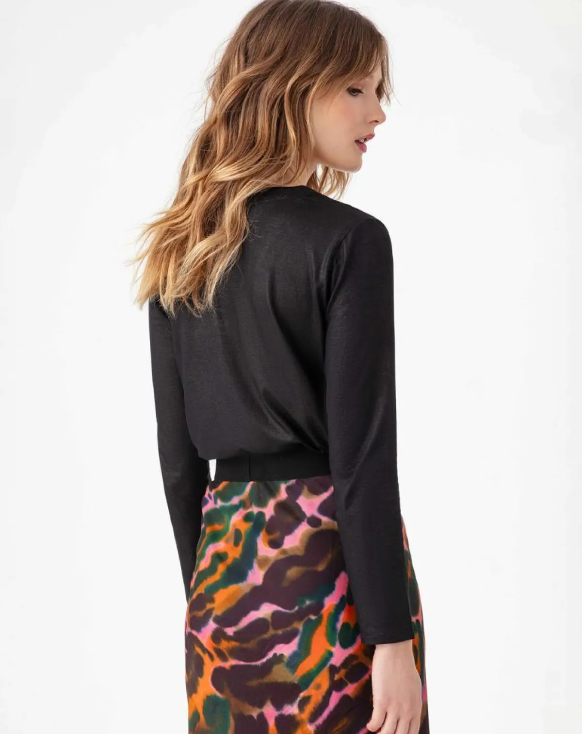 Indies Tops Et Blouses|Top Manches Longues Stella irise noir