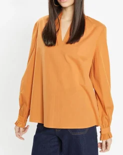 Galeries Lafayette Tops Et Blouses|Top Marly orange