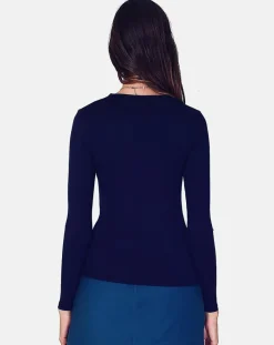 Assuili Tops Et Blouses|Top Nisa bleu nuit