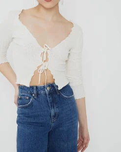 BDG by Urban Outfitters Tops Et Blouses|Top noori tie écru