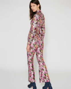 Manoush Tops Et Blouses|Top Roses à sequins rose