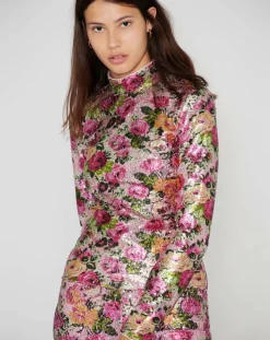 Manoush Tops Et Blouses|Top Roses à sequins rose