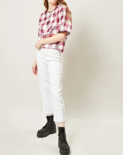 Manoush Tops Et Blouses|Top Saint-Tropez en sequins rose/blanc