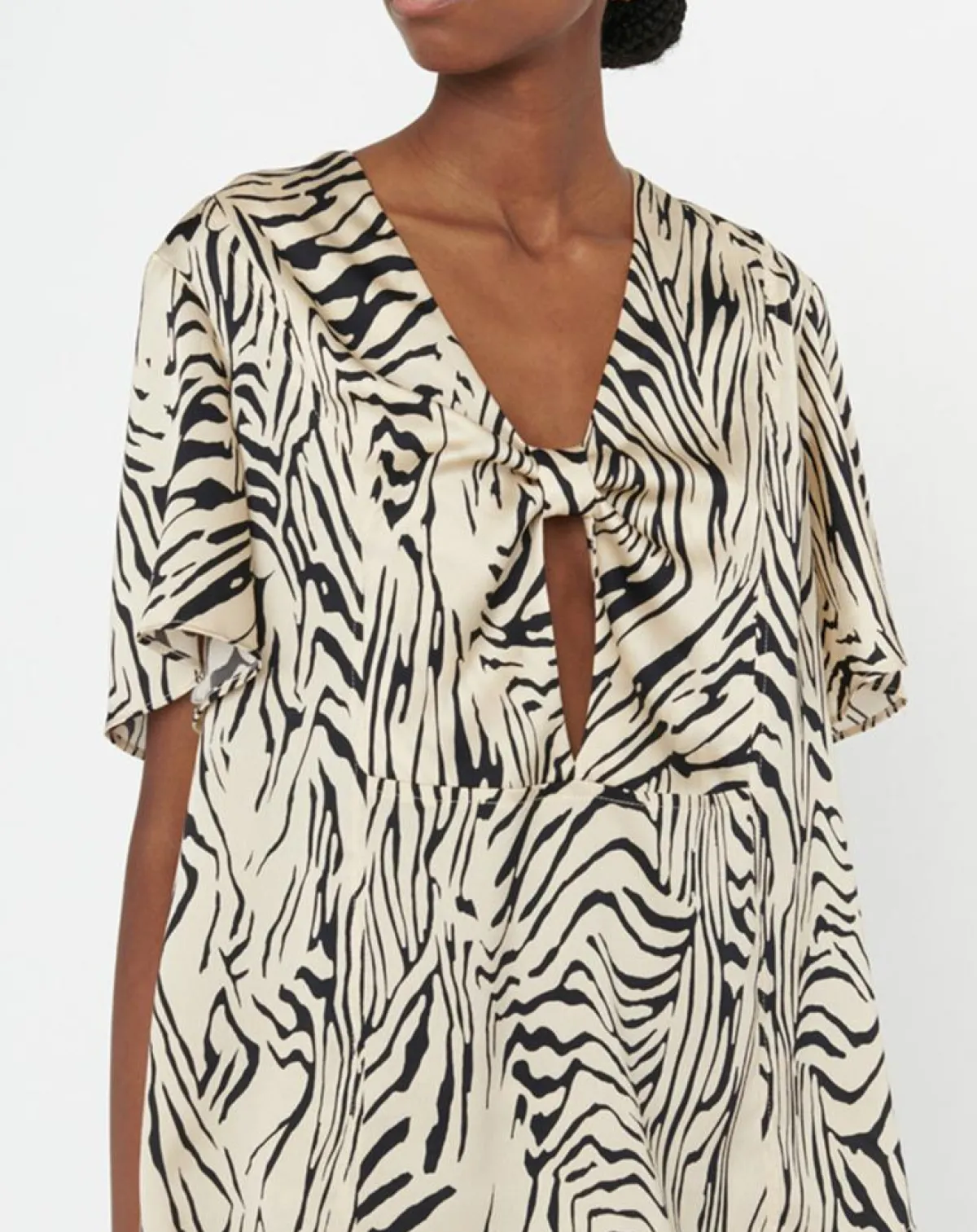 Zapa Tops Et Blouses|Top Tangui imprimée animal noir/beige