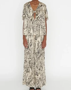 Zapa Tops Et Blouses|Top Tangui imprimée animal noir/beige