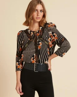 Belair Tops Et Blouses|Top Toran imprimé noir