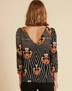 Belair Tops Et Blouses|Top Toran imprimé noir