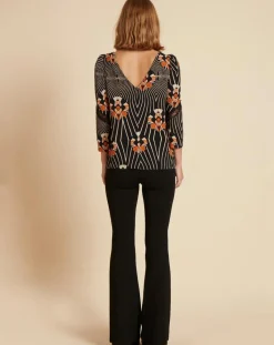 Belair Tops Et Blouses|Top Toran imprimé noir