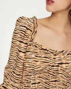 Faithfull the Brand Tops Et Blouses|Top Willow imprimé animal beige/marron