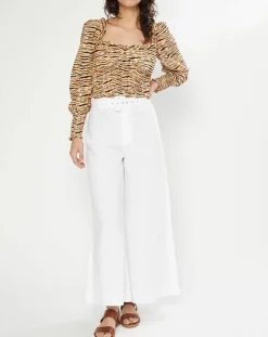 Faithfull the Brand Tops Et Blouses|Top Willow imprimé animal beige/marron