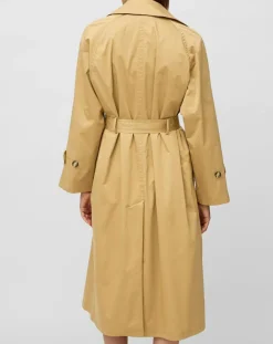 Marc O'Polo Manteaux|Trench long en Toile de coton mélangé beige