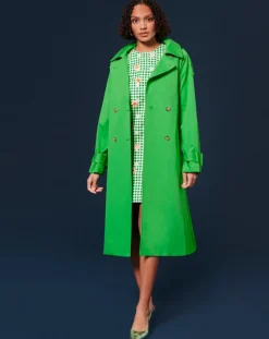 Tara Jarmon Manteaux|Trench-coat en Coton Biologique vert